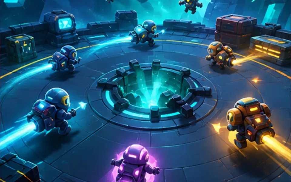 Minh hoạ concept đấu trường với cổng dịch chuyển của Shardshift Arena